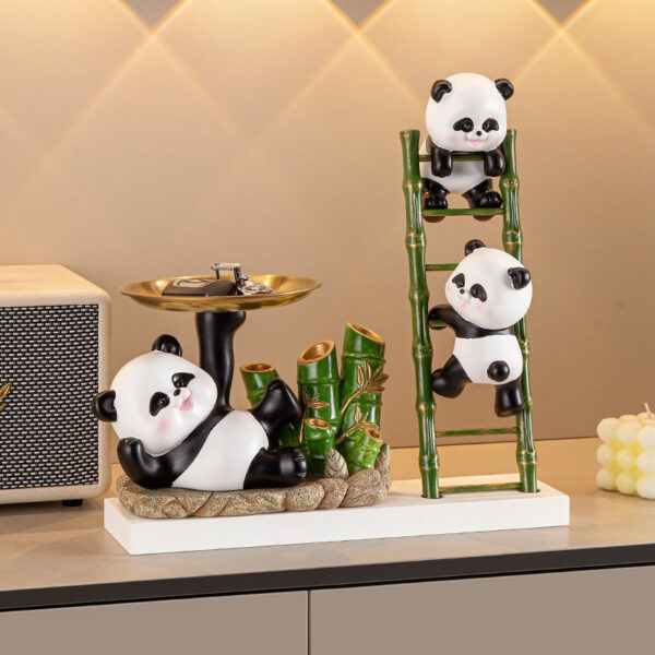 Creative Cartoon Panda Figurine Decoration (Resin Craft) Gift